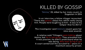 “Amina,” 25 years-old, killed by her male cousin in Dagestan in 2014